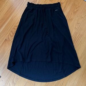 Gramicci women’s skirt black size medium hemp organic cotton blend high low